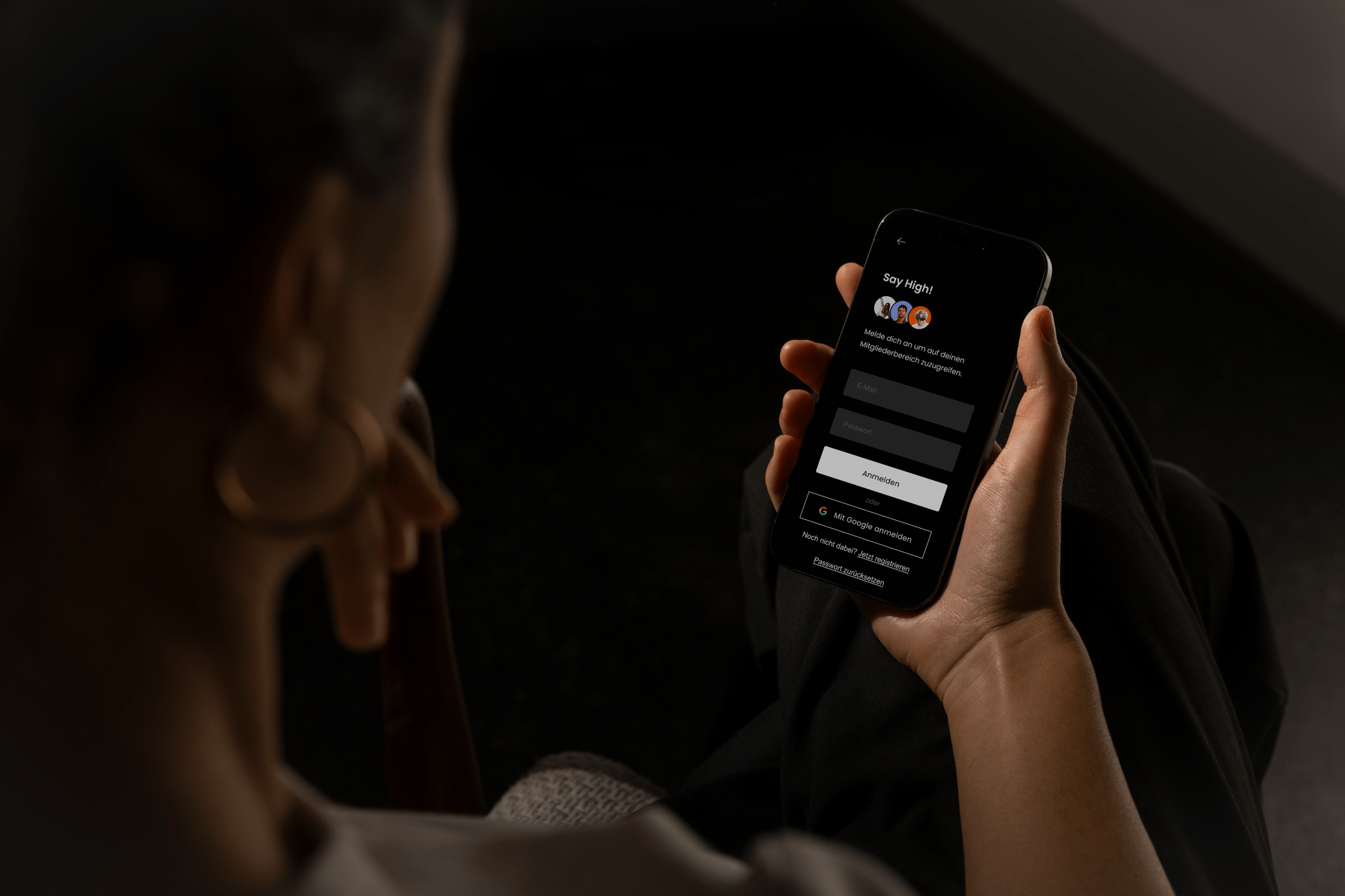 Design einer Benutzeroberfläche an einem Smartphone
