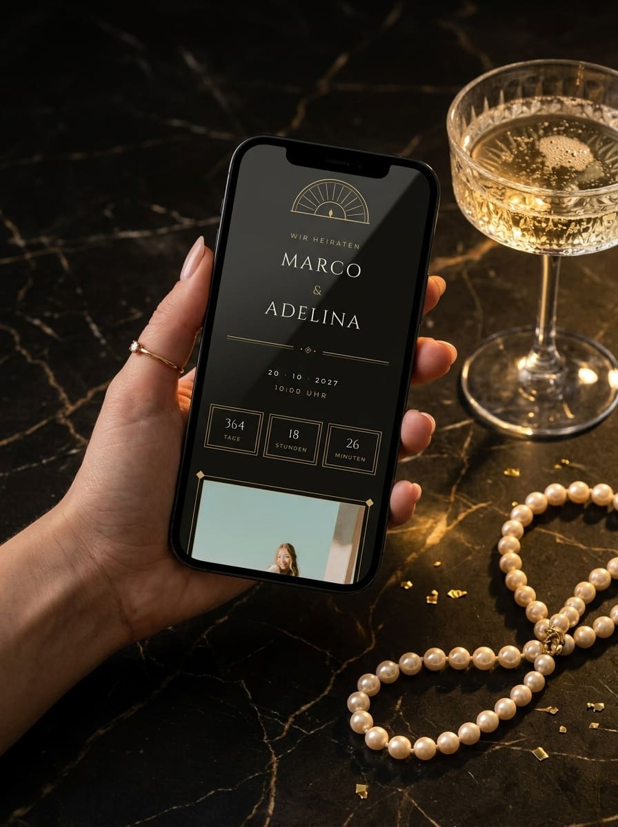 Vorschau der Hochzeitswebsite-Vorlage Gatsby