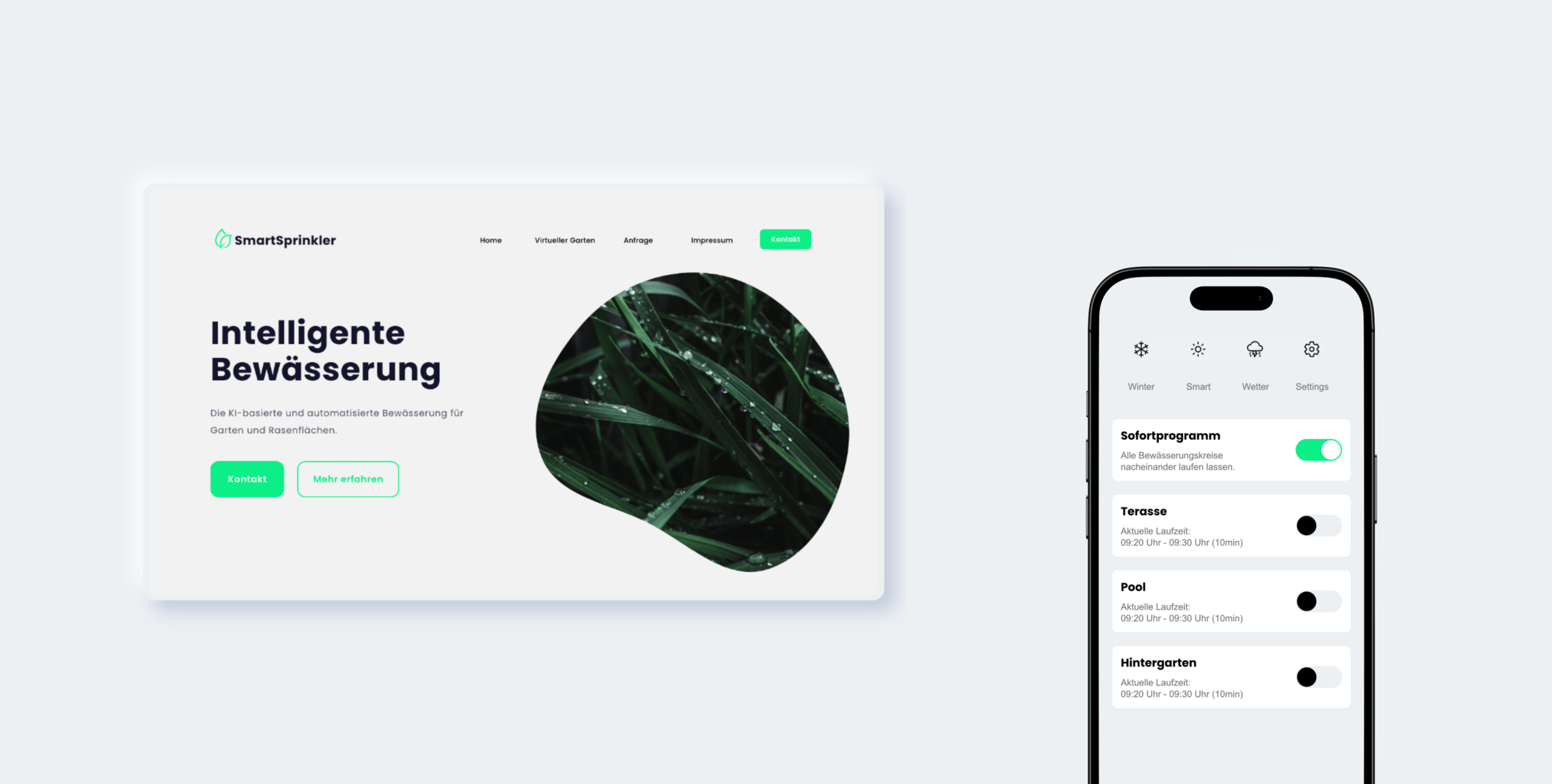 Smart Sprinkler Software Übersicht