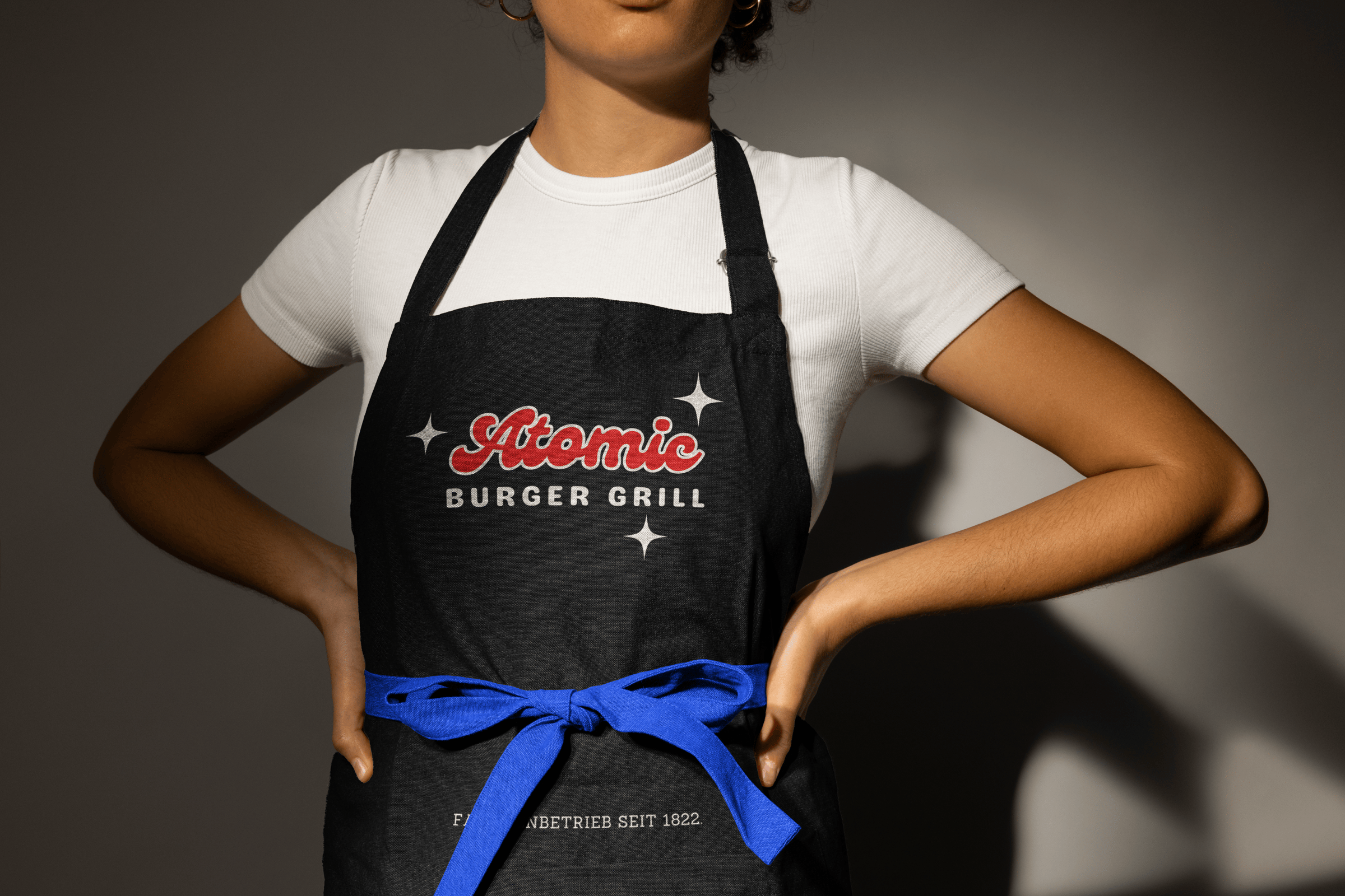 Schürze mit eigenem Logo für Markenpräsenz