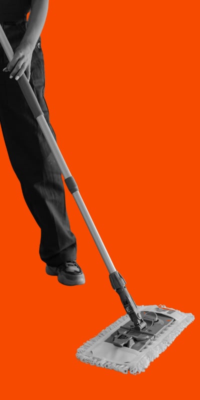 Reinigung einer Photovoltaik-Anlage auf einem Hausdach