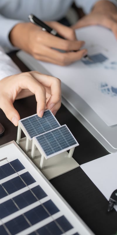 Modell einer Photovoltaik Anlage