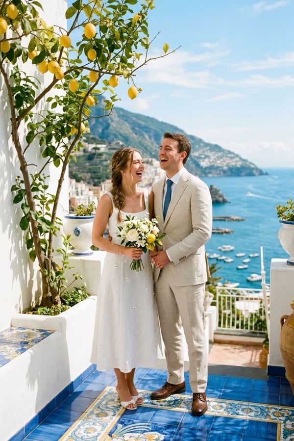 Vorschau der Hochzeitswebsite-Vorlage Amalfi