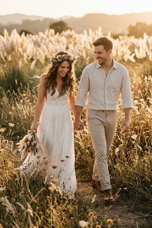 Vorschau der Hochzeitswebsite-Vorlage Boho