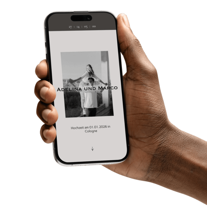 Template einer Hochzeitsseite